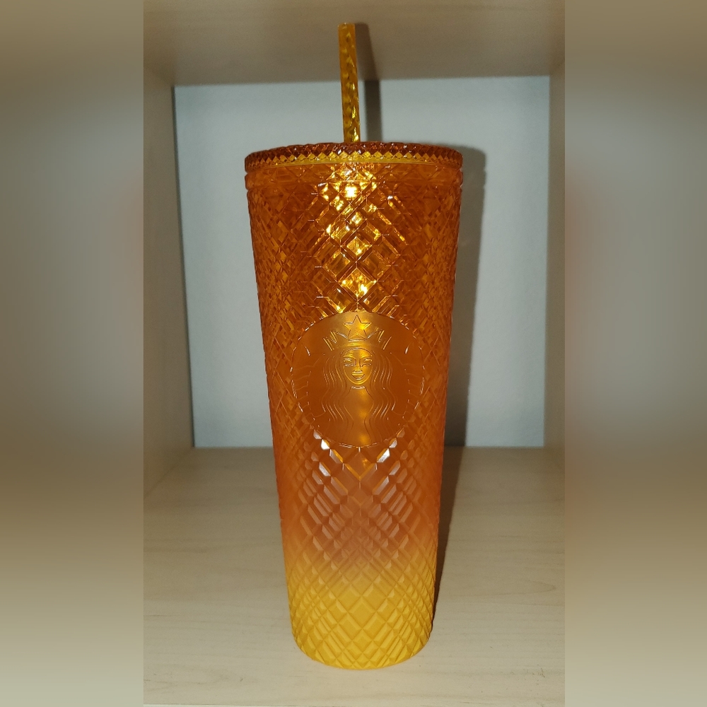 Starbucks Orange Jeweled Cup